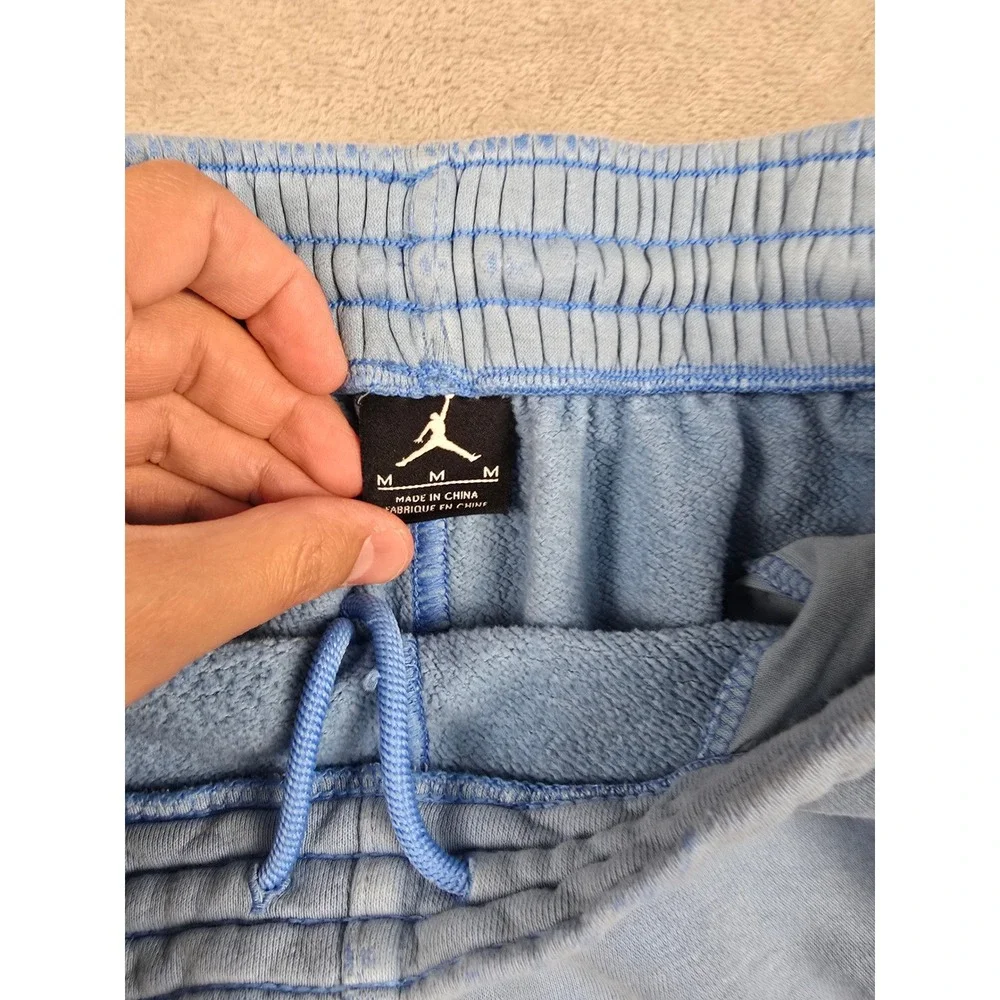 Jordan Sweat Basketball Shorts Mens Medium Blue Jumpman Logo Fleece 884280 *Read